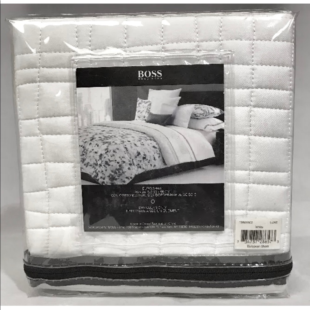 HUGO BOSS Windsor European Sham LUXE WHITE